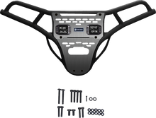 RAVEK Front Bumper/Skid Plate with White Lights - Black - RZR XP 1000 64-317BKL