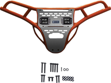 RAVEK Front Bumper/Skid Plate with White Lights - Orange - RZR XP 1000 64-317ORL
