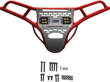 RAVEK Front Bumper/Skid Plate with Amber Lights - Red - RZR XP 1000 64-317RDLA