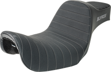 SLYFOX Highnoon Seat - Vinyl - Classic Stitch - Silver Logo - FXD '96-'03 4703B-SlyFox
