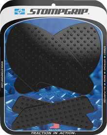 STOMPGRIP Tank Grips - Volcano - Black - Yamaha - YZF '19-'25 55-10-0163B