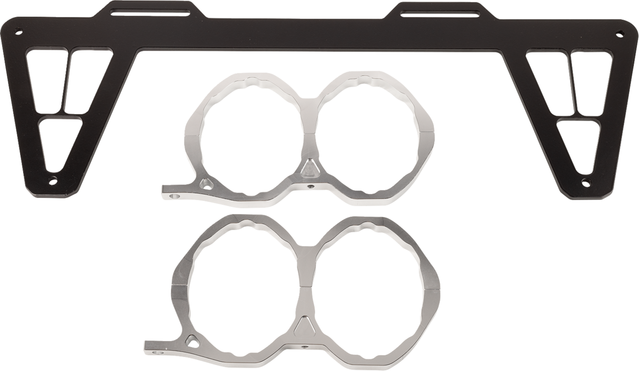 TRINITY RACING Full Dual Exhaust System - Brushed - RZR XP 1000 TR-4190D