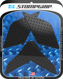 STOMPGRIP Tank Grips - Volcano - Black - Kawasaki - Ninja '23-'25 55-10-0204B