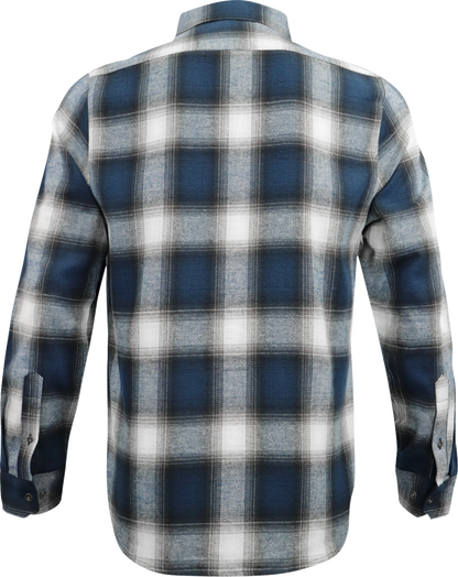THROTTLE THREADS Parts Unlimited Flannel 25 Shirt - Blue/Black - 2XL PSU39ST61BL2R