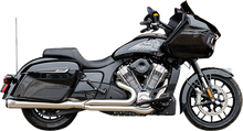 S&S CYCLE 2-into-1 Qualifier Exhaust System - Brushed Stainless Steel - Race Only - Indian with PowerPlus 550-1130