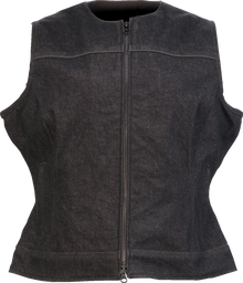 Z1R Women's Denim Vest - Black - XS 2831-0106