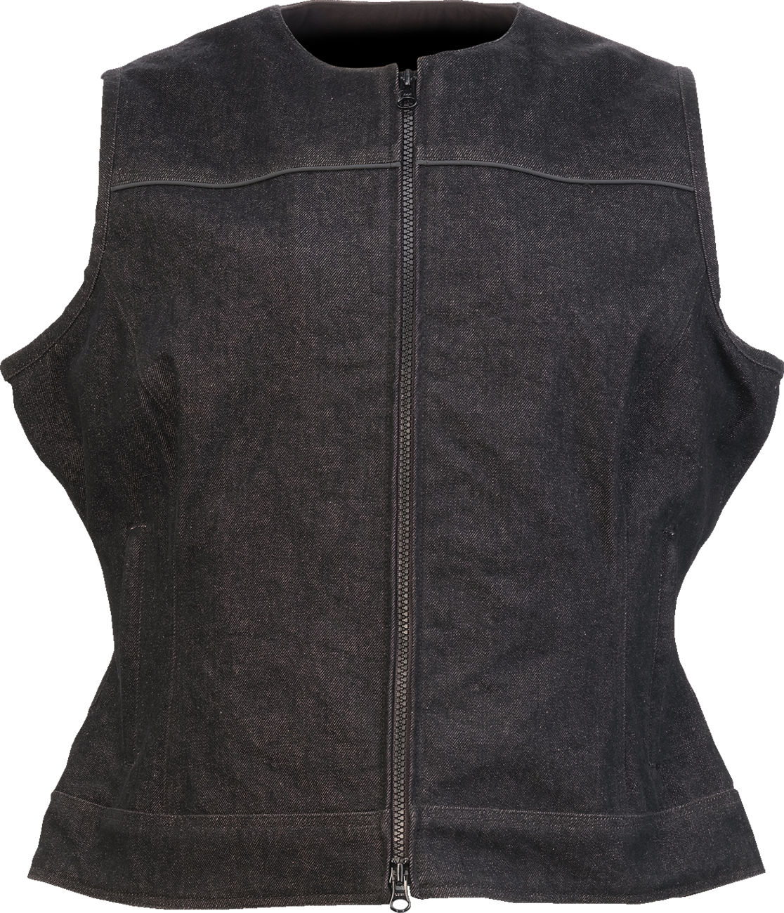 Z1R Women's Denim Vest - Black - 2W 2831-0112