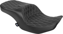 DRAG SPECIALTIES SEATS Freedom Seat - Black - Vinyl - Silver Double Diamond Stitch - FLT/FLH '23-'25 4711C