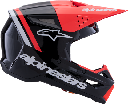 ALPINESTARS SM3 Helmet - Radium - Gloss Black/Red Fluo/White - XS 8300826-1553-XS