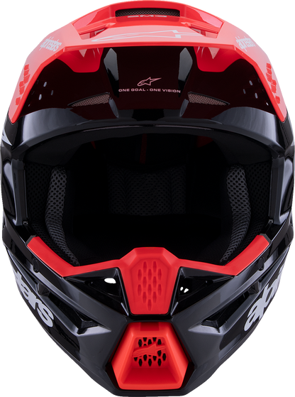ALPINESTARS SM3 Helmet - Radium - Gloss Black/Red Fluo/White - Medium 8300826-1553-M