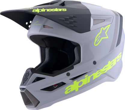 ALPINESTARS SM3 Helmet - Radium - Matte Gray/Black/Yellow Fluo - Large 8300826-9510-L