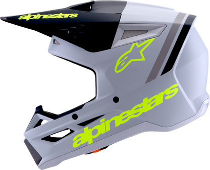 ALPINESTARS SM3 Helmet - Radium - Matte Gray/Black/Yellow Fluo - Large 8300826-9510-L