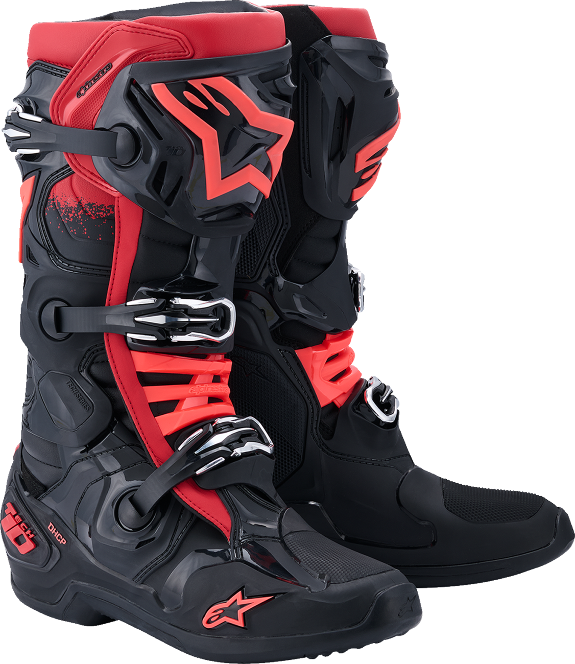 ALPINESTARS Tech 10 Boots - Black/Red - US 8 / EU 42 2010020-13-8