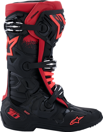 ALPINESTARS Tech 10 Boots - Black/Red - US 10 / EU 44.5 2010020-13-10