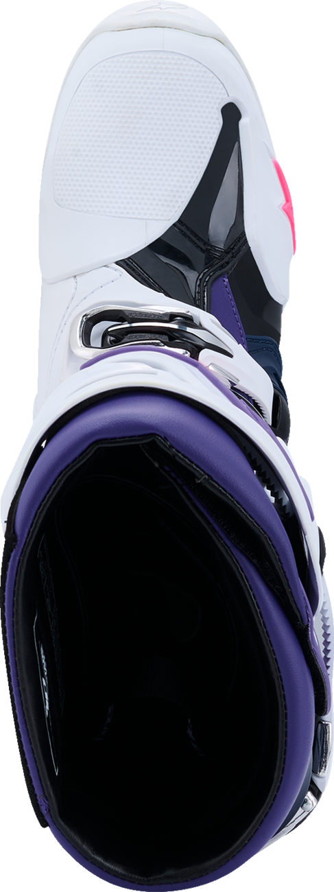 ALPINESTARS Tech 10 Boots - White/Violet/Navy/Pink Fluorescent - US 9 / EU 43 2010020-2780-9
