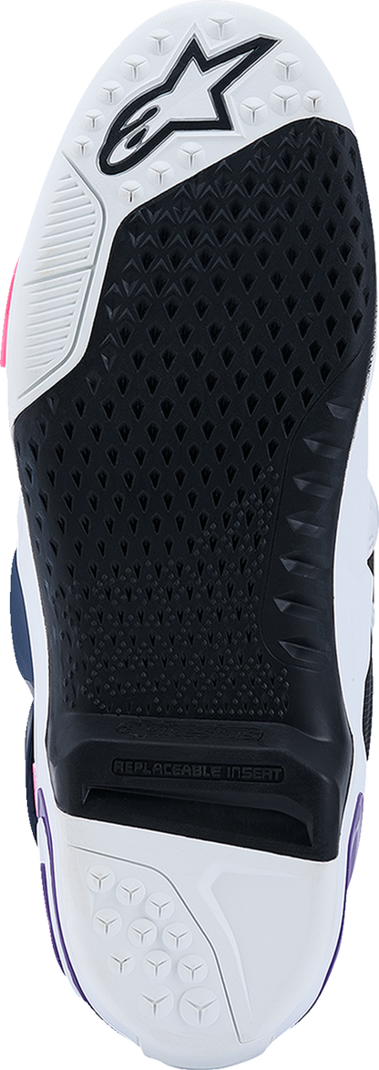 ALPINESTARS Tech 10 Boots - White/Violet/Navy/Pink Fluorescent - US 12 / EU 47 2010020-2780-12
