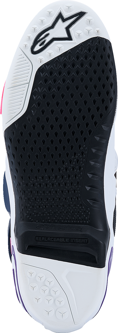 ALPINESTARS Tech 10 Boots - White/Violet/Navy/Pink Fluorescent - US 14 / EU 49.5 2010020-2780-14
