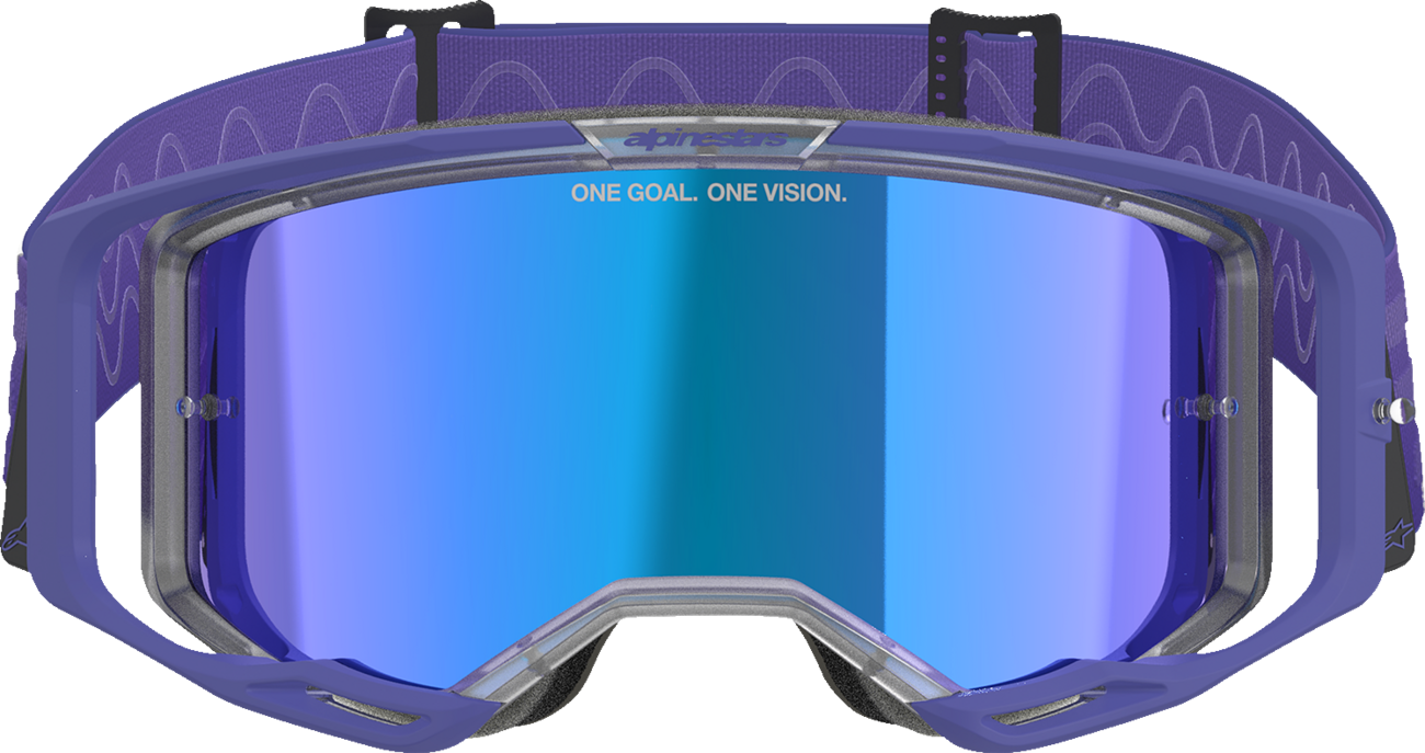 ALPINESTARS GOGGLES Vision 8 Goggle - Corp - Purple - Blue Mirror Lens 5101625-3116