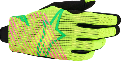 ALPINESTARS Radar Pro Gloves - Green/Fluo Yellow/Fluo Pink - XL 3560325-6025-XL