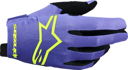ALPINESTARS Radar Gloves - Purple/Fluo Yellow - Medium 3561824-3175-M