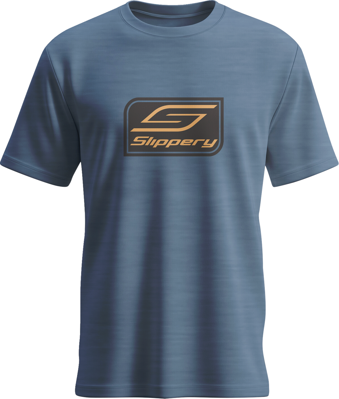 SLIPPERY Crest T-Shirt - Heathered Neptune Blue - XL 3030-25336