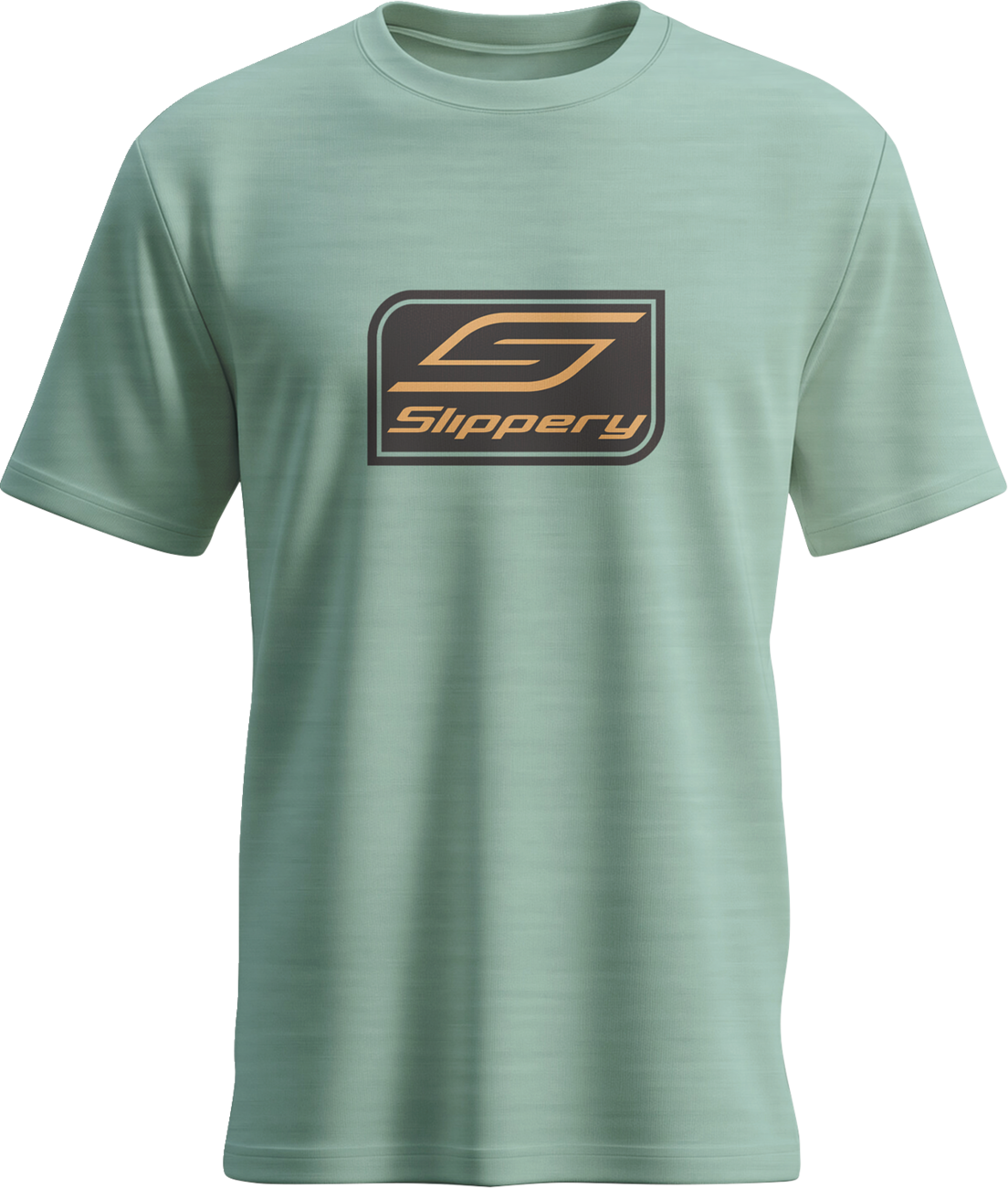 SLIPPERY Crest T-Shirt - Heather Dusty Sage - Large 3030-25339
