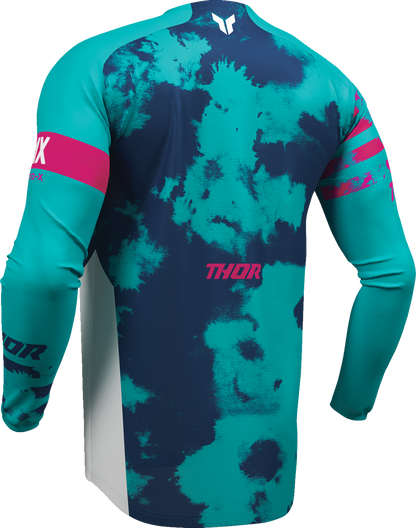THOR Launchmode Bleach Jersey - White/Aqua - Small 2910-8406