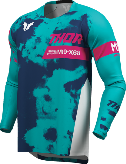 THOR Launchmode Bleach Jersey - White/Aqua - XL 2910-8409