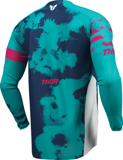 THOR Launchmode Bleach Jersey - White/Aqua - Small 2910-8406