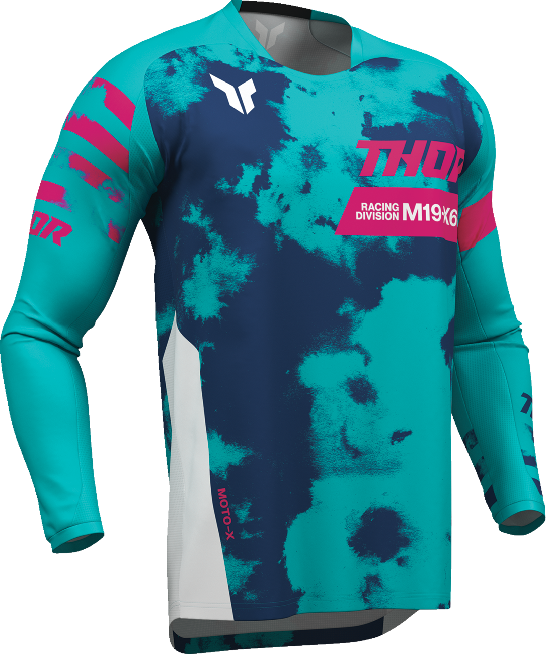 THOR Launchmode Bleach Jersey - White/Aqua - 2XL 2910-8410