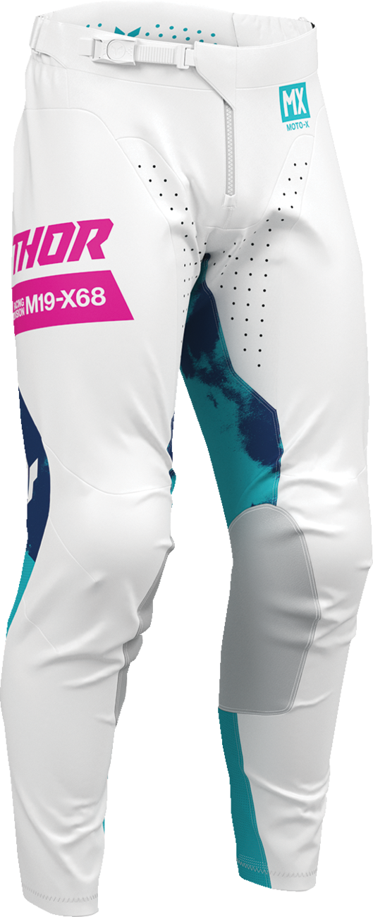 THOR Launchmode Bleach Pants - White/Aqua - US 32 2901-12314