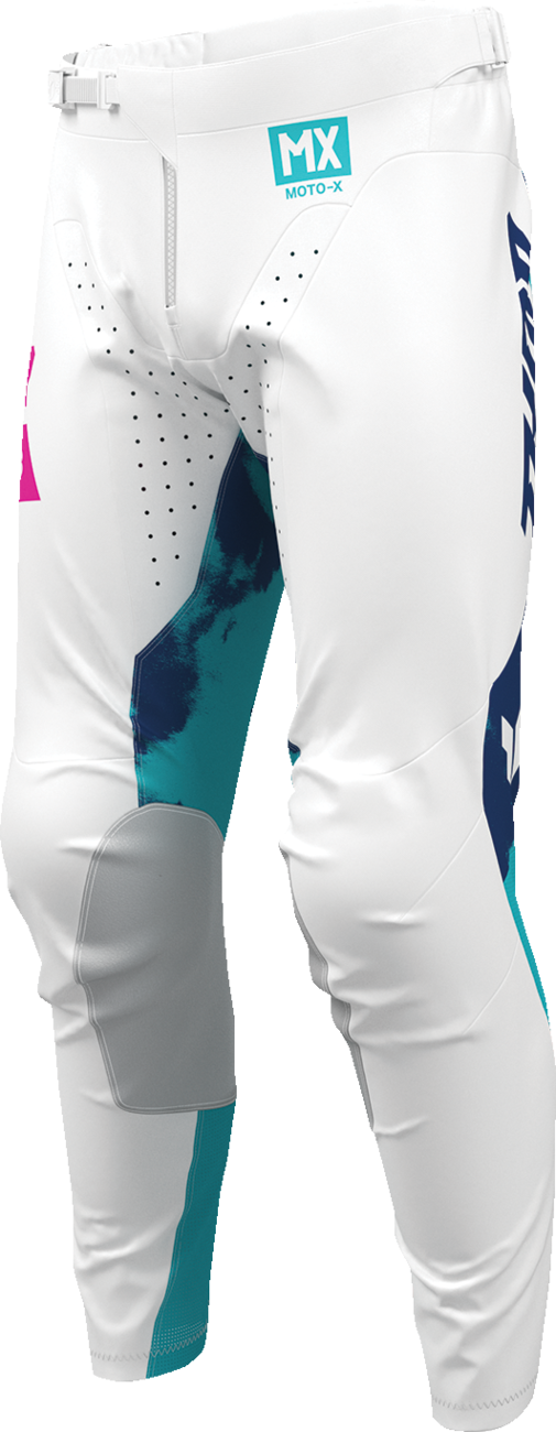 THOR Launchmode Bleach Pants - White/Aqua - US 34 2901-12315