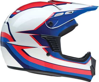 Z1R Youth Dirt Maxx Helmet - Vortex - Red/White/Blue - Large 0111-1731