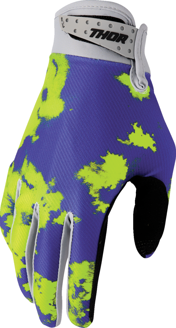 THOR Launchmode Bleach Gloves - Gray/Acid - 2XL 3330-8324