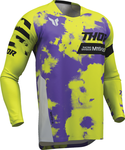 THOR Launchmode Bleach Jersey - Gray/Acid - Small 2910-8400