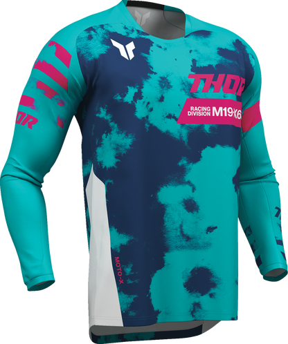 THOR Launchmode Bleach Jersey - White/Aqua - 3XL 2910-8411