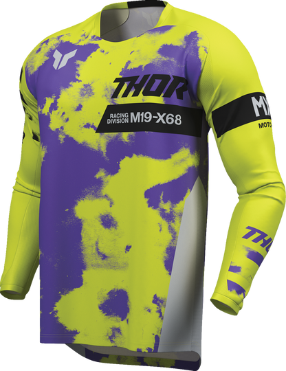 THOR Launchmode Bleach Jersey - Gray/Acid - Large 2910-8402