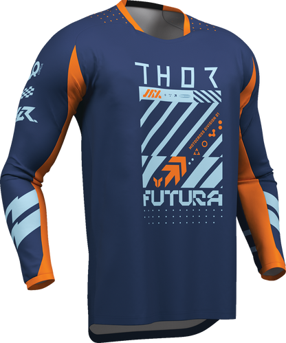 THOR Launchmode Futura Jersey - Navy/Orange - Large 2910-8426