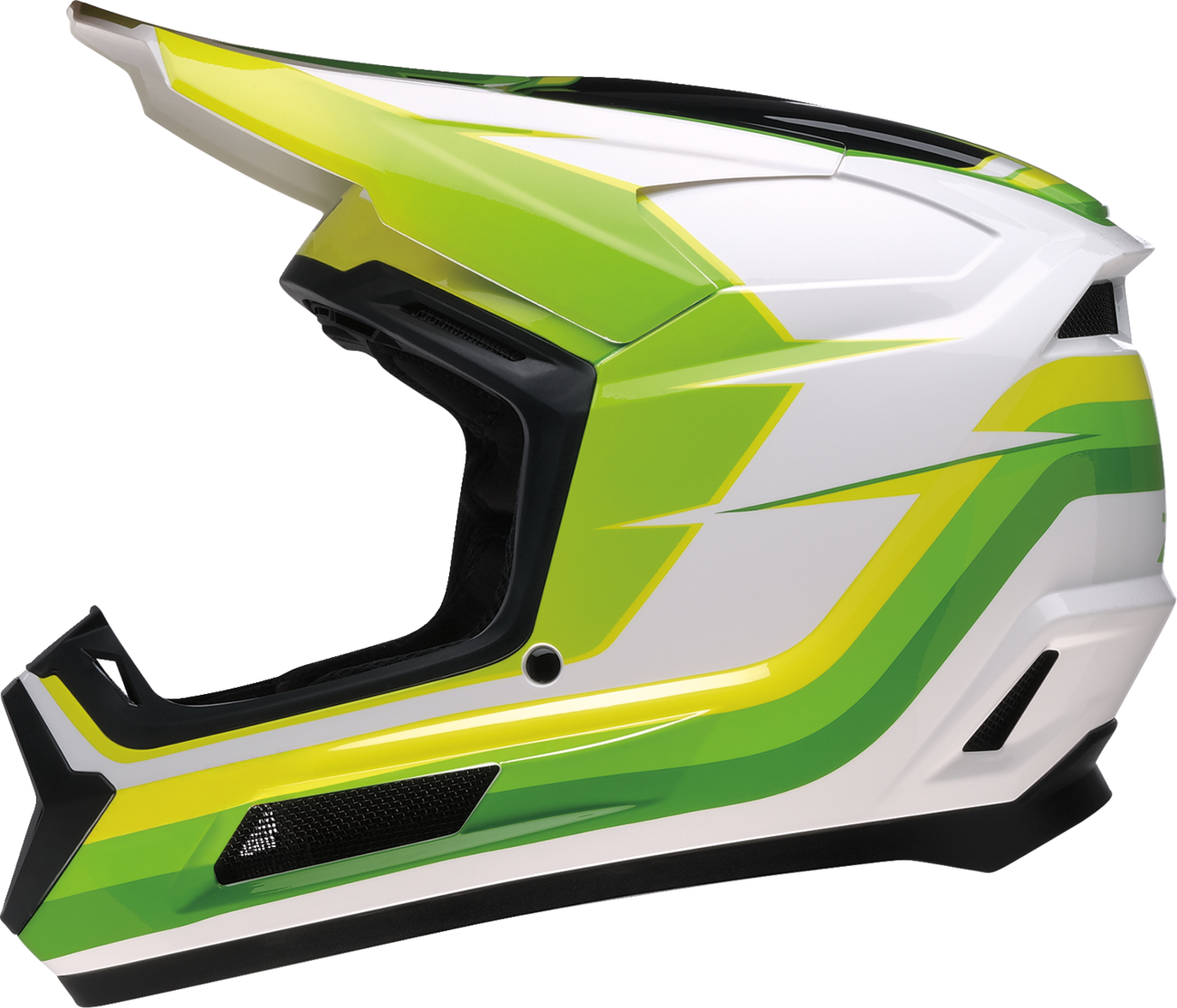 Z1R Youth Dirt Maxx Helmet - Vortex - White/Green - Small 0111-1738