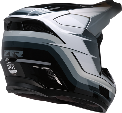 Z1R Youth Dirt Maxx Helmet - Vortex - Black/White/Gray - Large 0111-1727