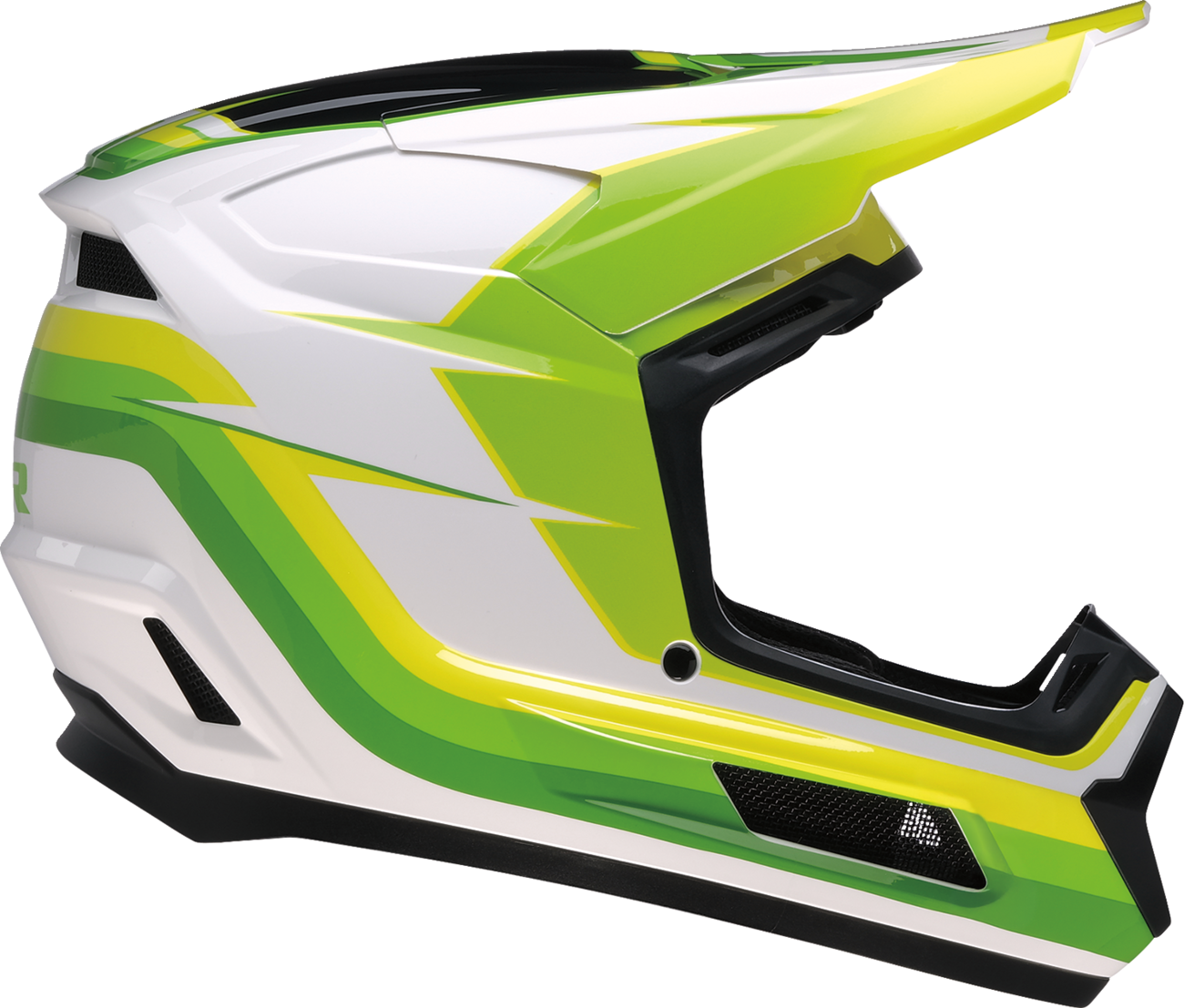 Z1R Youth Dirt Maxx Helmet - Vortex - White/Green - Medium 0111-1739