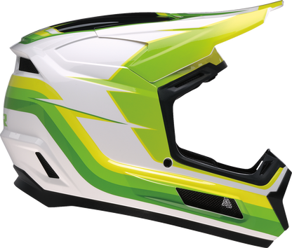 Z1R Youth Dirt Maxx Helmet - Vortex - White/Green - Medium 0111-1739