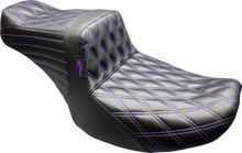 LE PERA Tailwhip Seat - Black - Double Diamond - Purple Stitch - FLT/FLH '24-'25 LV-587DD-P01