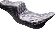 LE PERA Tailwhip Seat - Black - Double Diamond - Purple Stitch - FLT/FLH '08-'23 LK-587DD-P01
