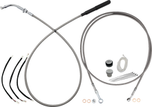 FAT BAGGERS INC. EZ Install Kit - 10" Handlebars - Upper Clutch - Full Length - Braided Stainless Steel/Chrome 249010-C