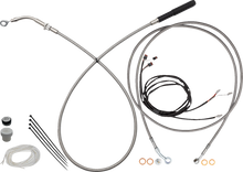 FAT BAGGERS INC. EZ Install Kit - 13"/14" Handlebars - Upper Clutch - Full Length - Braided Stainless Steel 219014