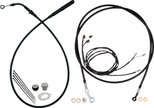 FAT BAGGERS INC. EZ Install Kit - 11"/12" Handlebars - Upper Clutch - Full Length - Black 219012-B
