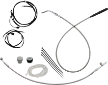 FAT BAGGERS INC. EZ Install Kit - 13"/14" Handlebars - Upper Clutch - Braided Stainless Steel/Chrome 149014-C