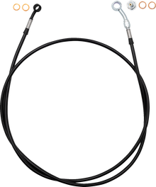 FAT BAGGERS INC. EZ Install Brake Line - 60" - Black Braid 110060-B