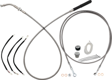 FAT BAGGERS INC. EZ Install Kit - 11" Handlebars - Upper Clutch - Full Length - Braided Stainless Steel 249011